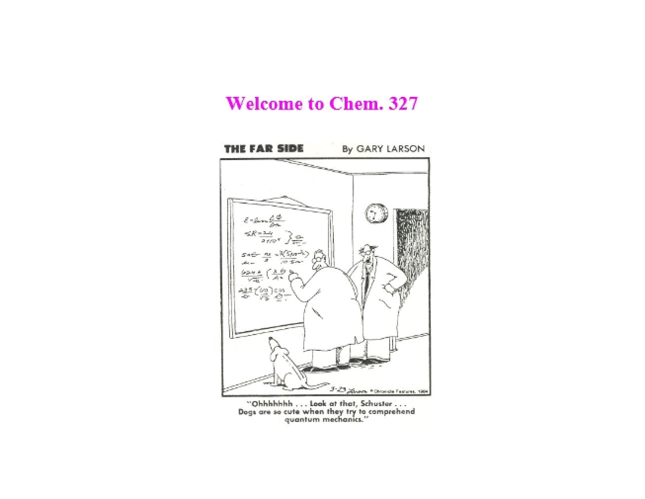 First PowerPoint Presentation for Physical Chemistry I