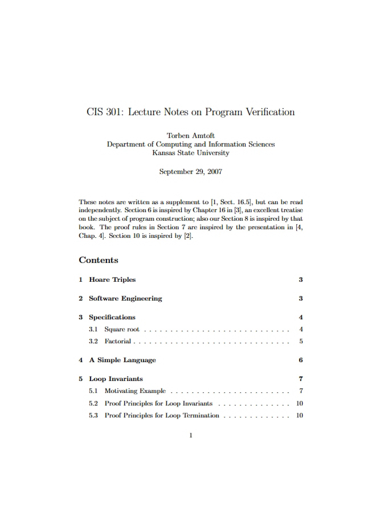 General Set of Lecture Notes on the Logical Foundations of Programming