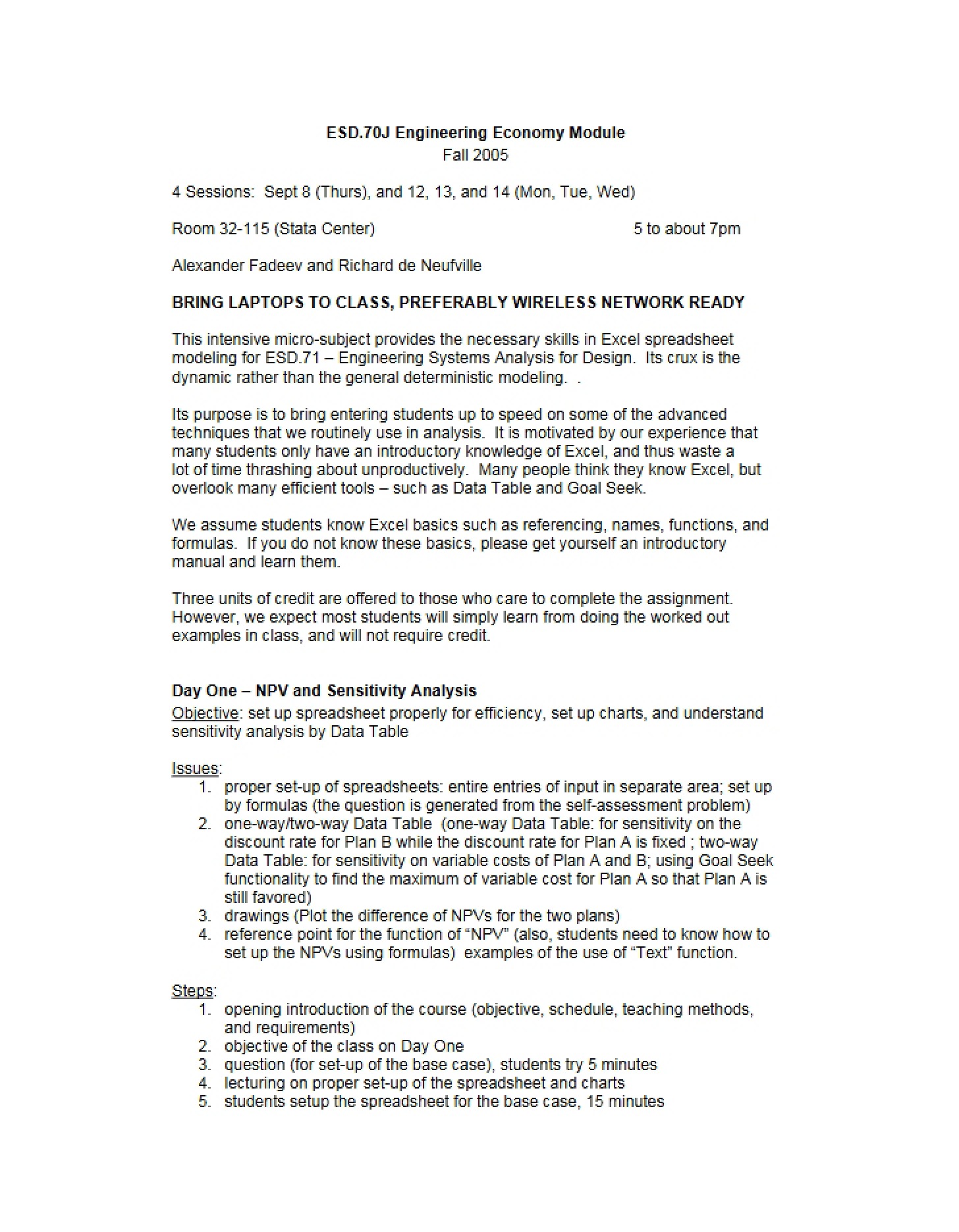 Course Syllabus
