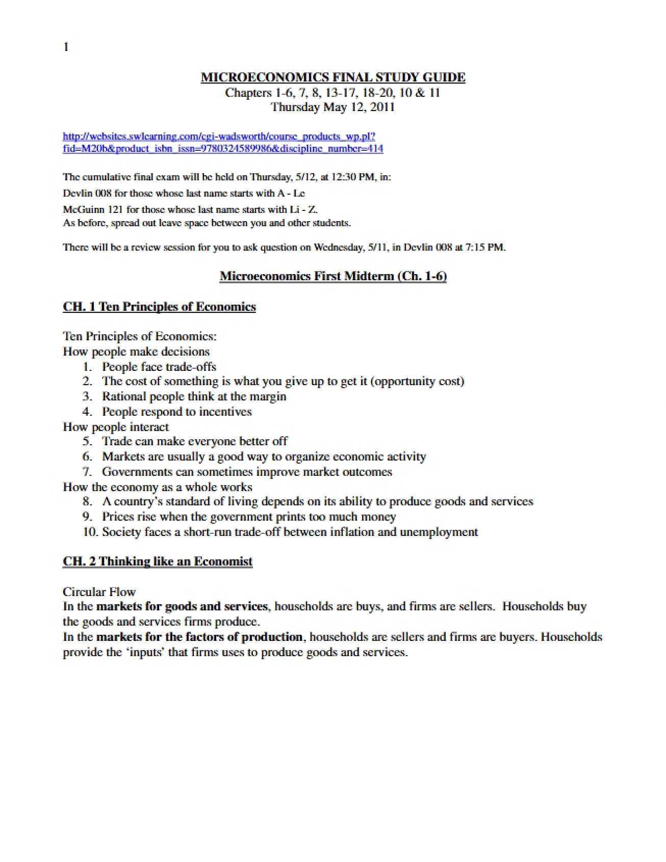 Core Principles of Microeconomics