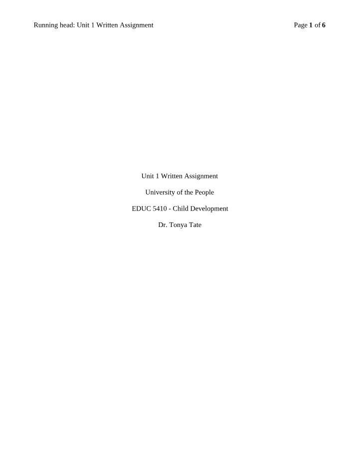 EDUC5410 - Written Assignment 1