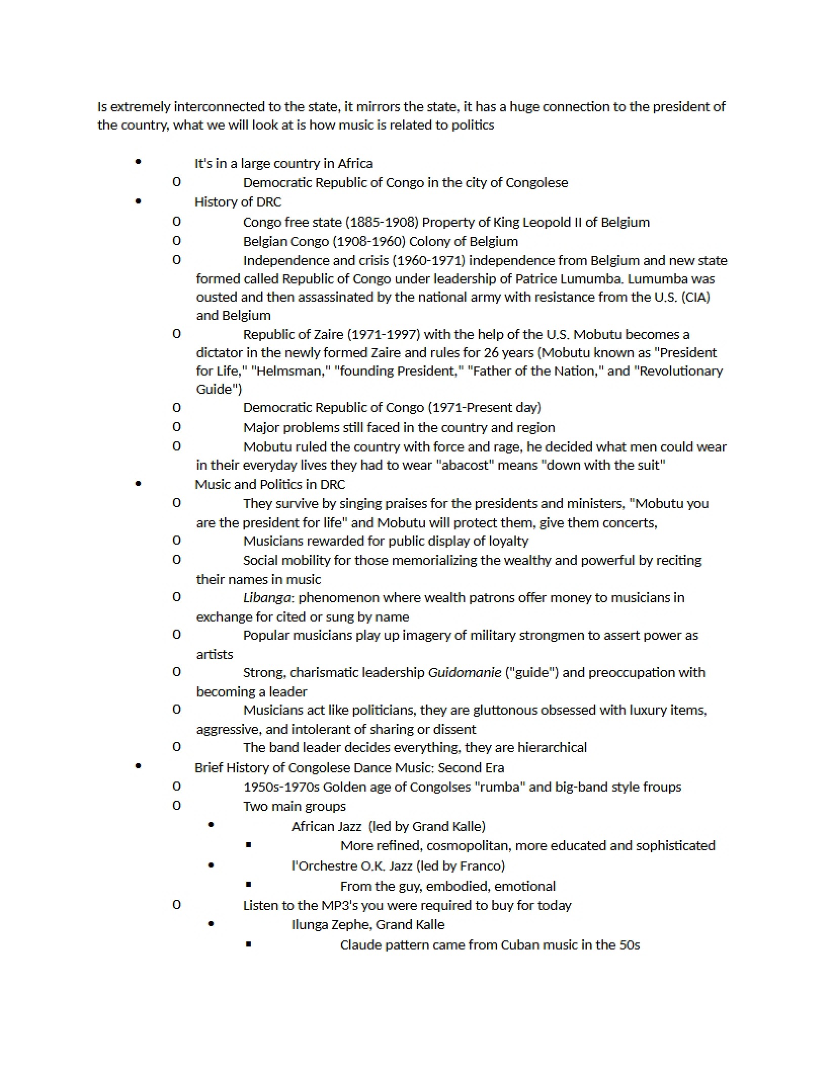 Africana Course Notes