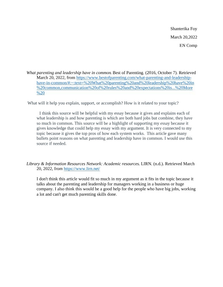 Commonalities Between Parenting and Leadership
