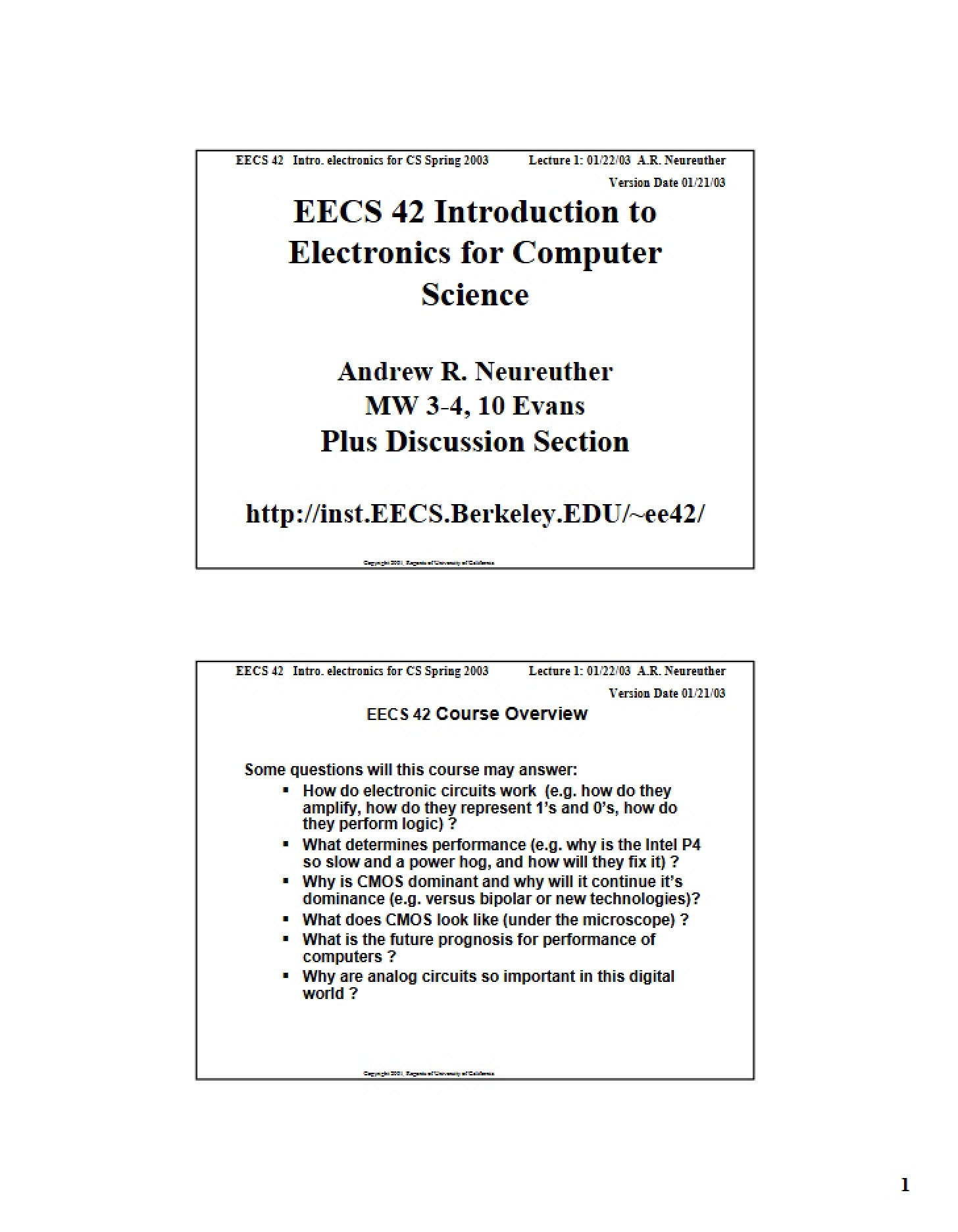 Computer Science Electronics Introduction