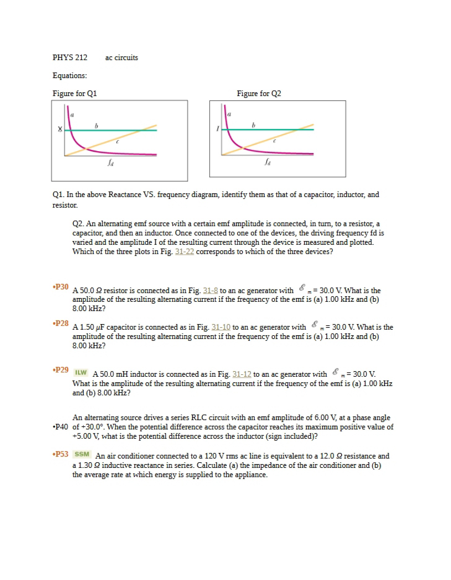Circuits using Alternating Current