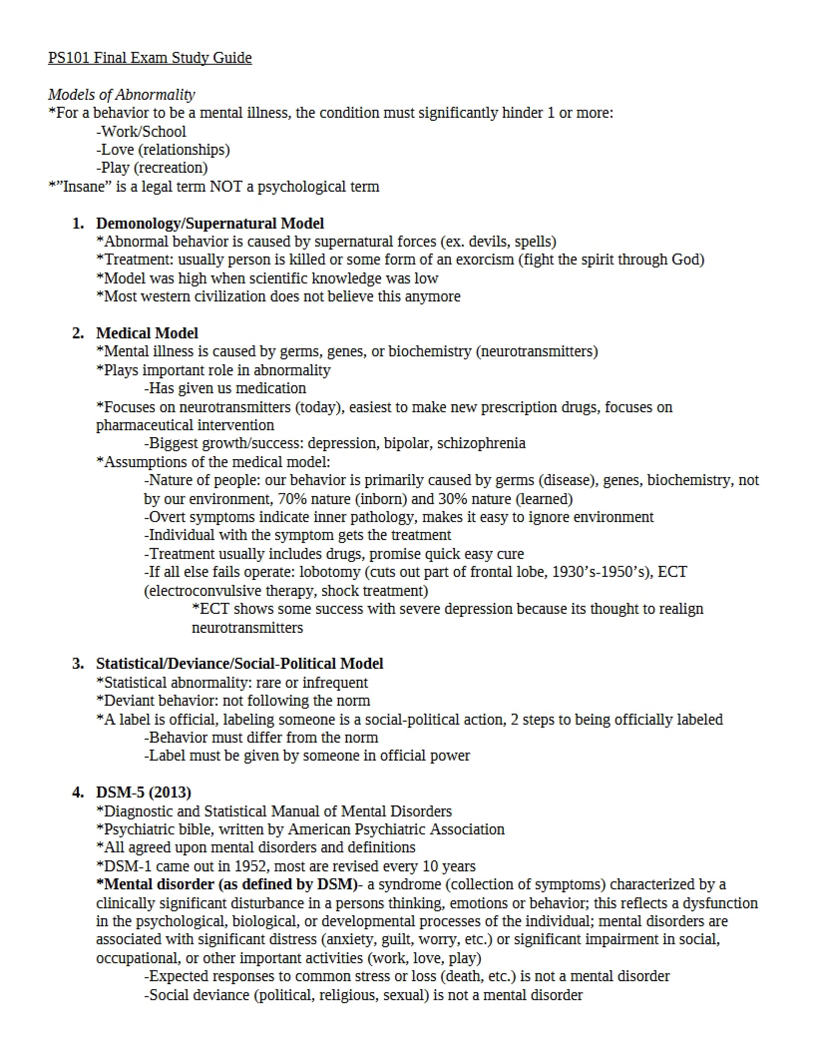 Abnormality Models