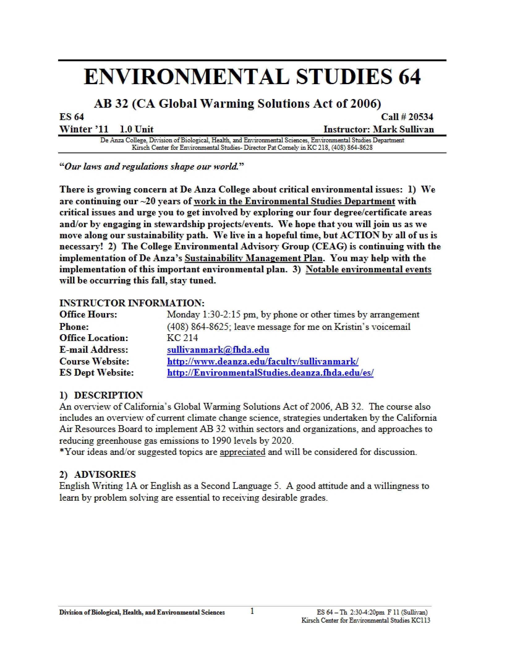 Academic Syllabus