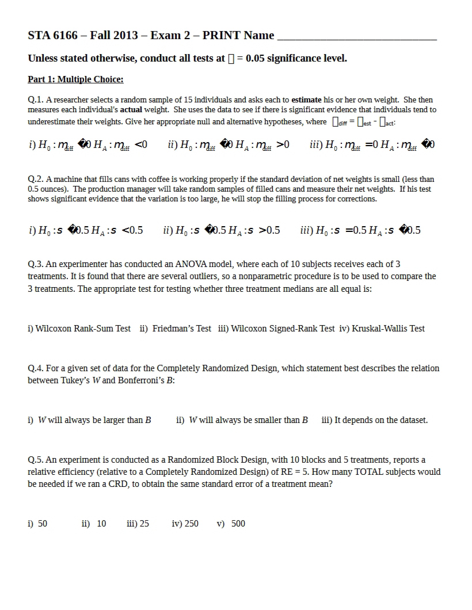 Exam 2 (Fall 2013)