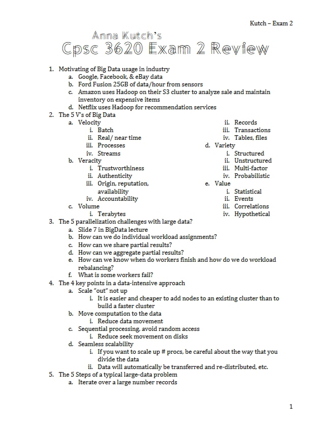 Examination Two