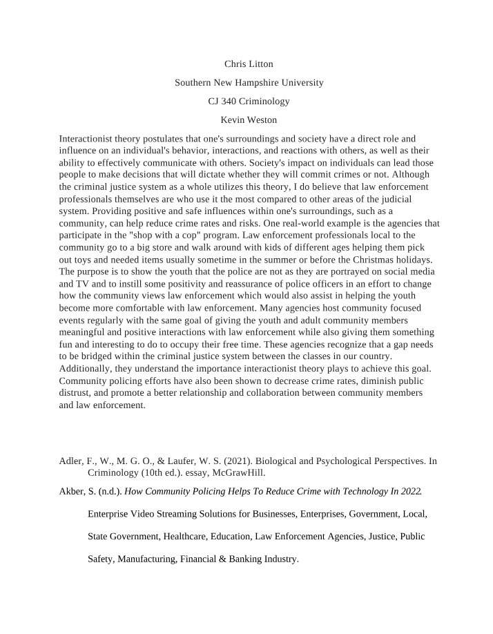 CJ 340 - Module 4 Journal
