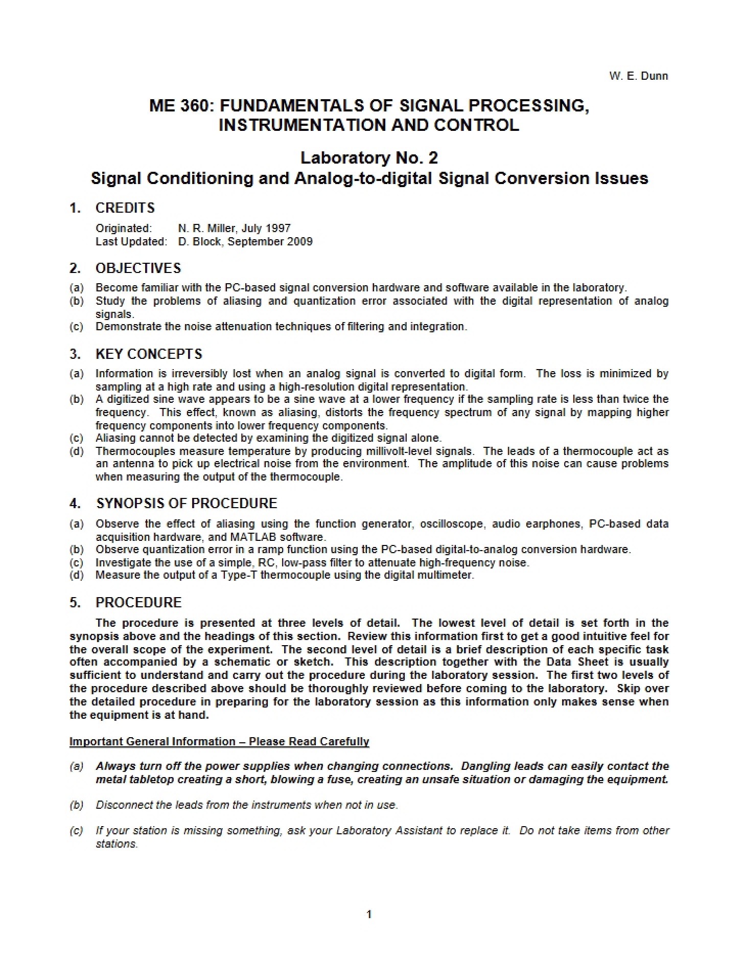 Control, Instrumentation, and Signal Processing Fundamentals