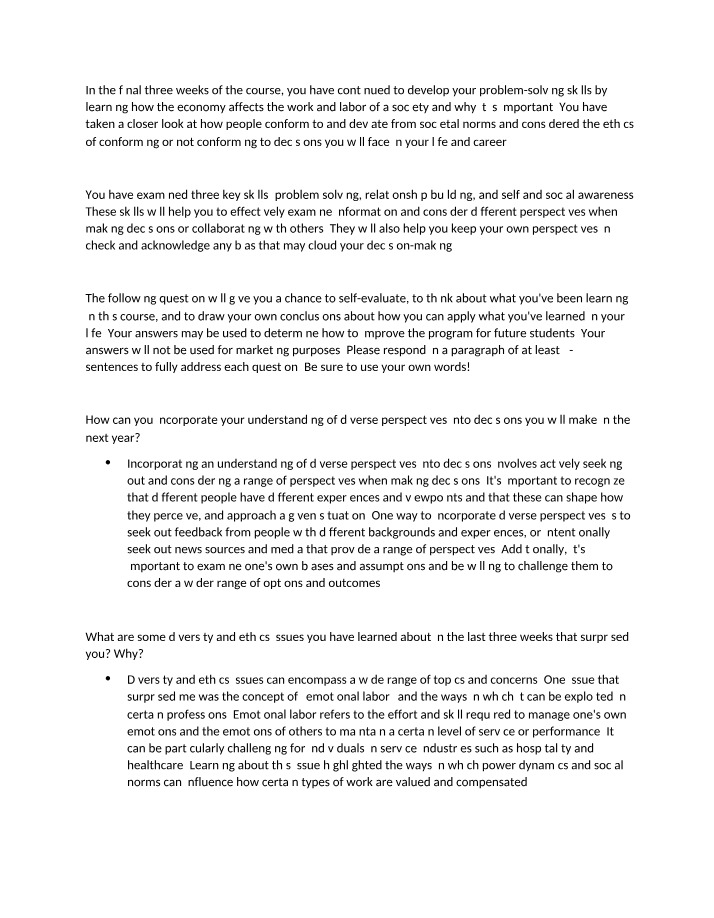 Reflection for Week 11
