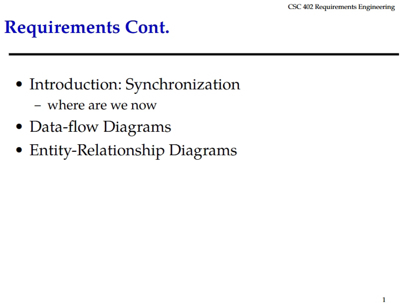 Requirements Engineering Lecture