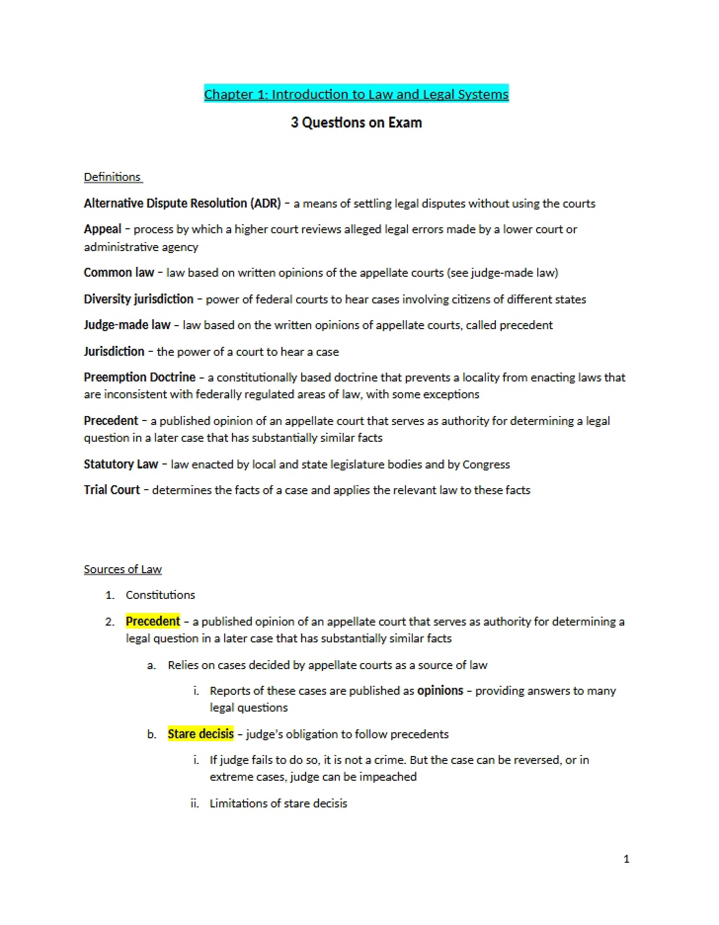 Legal Systems and Law An Introduction