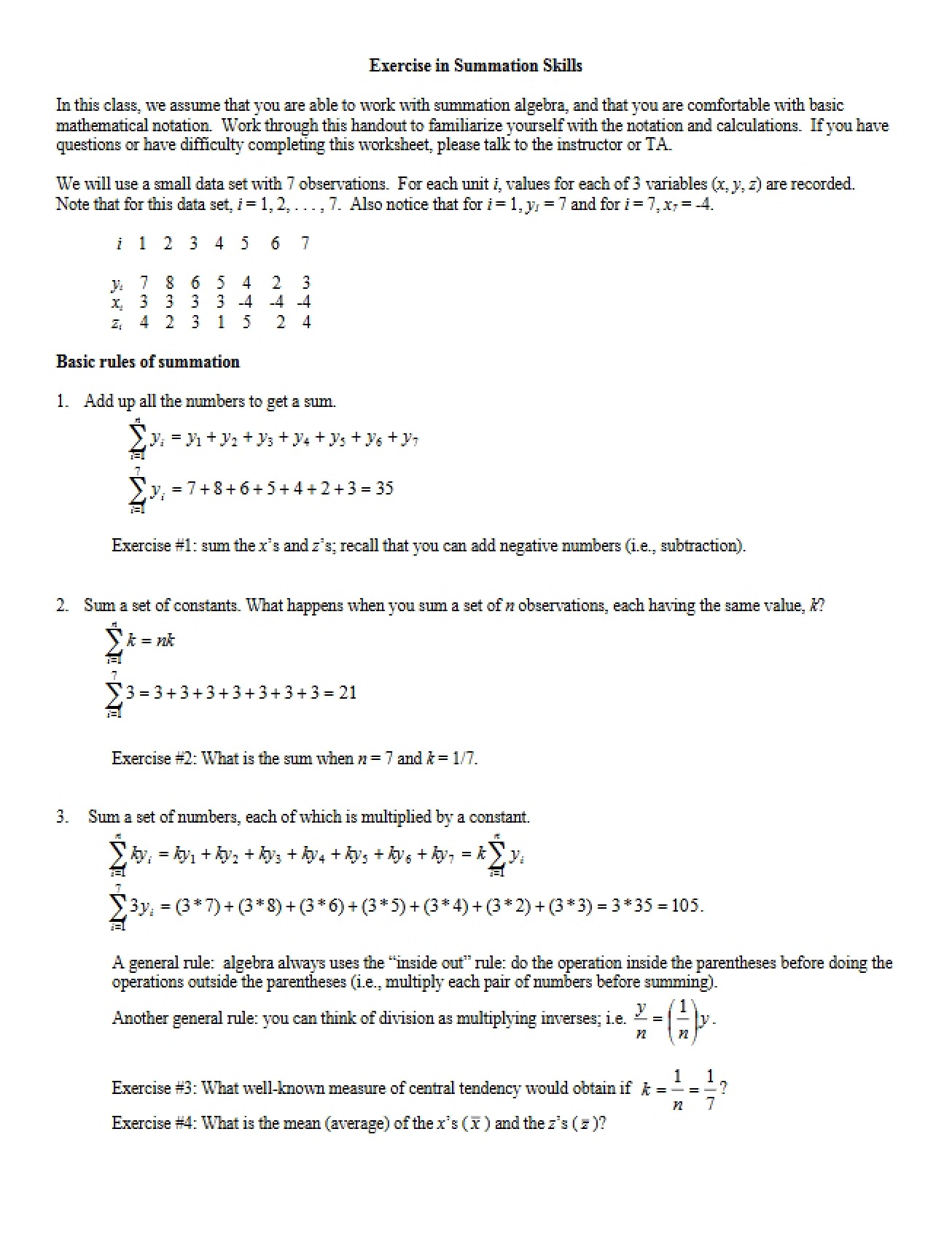 Introductory Homework for Statistical Methods for Research