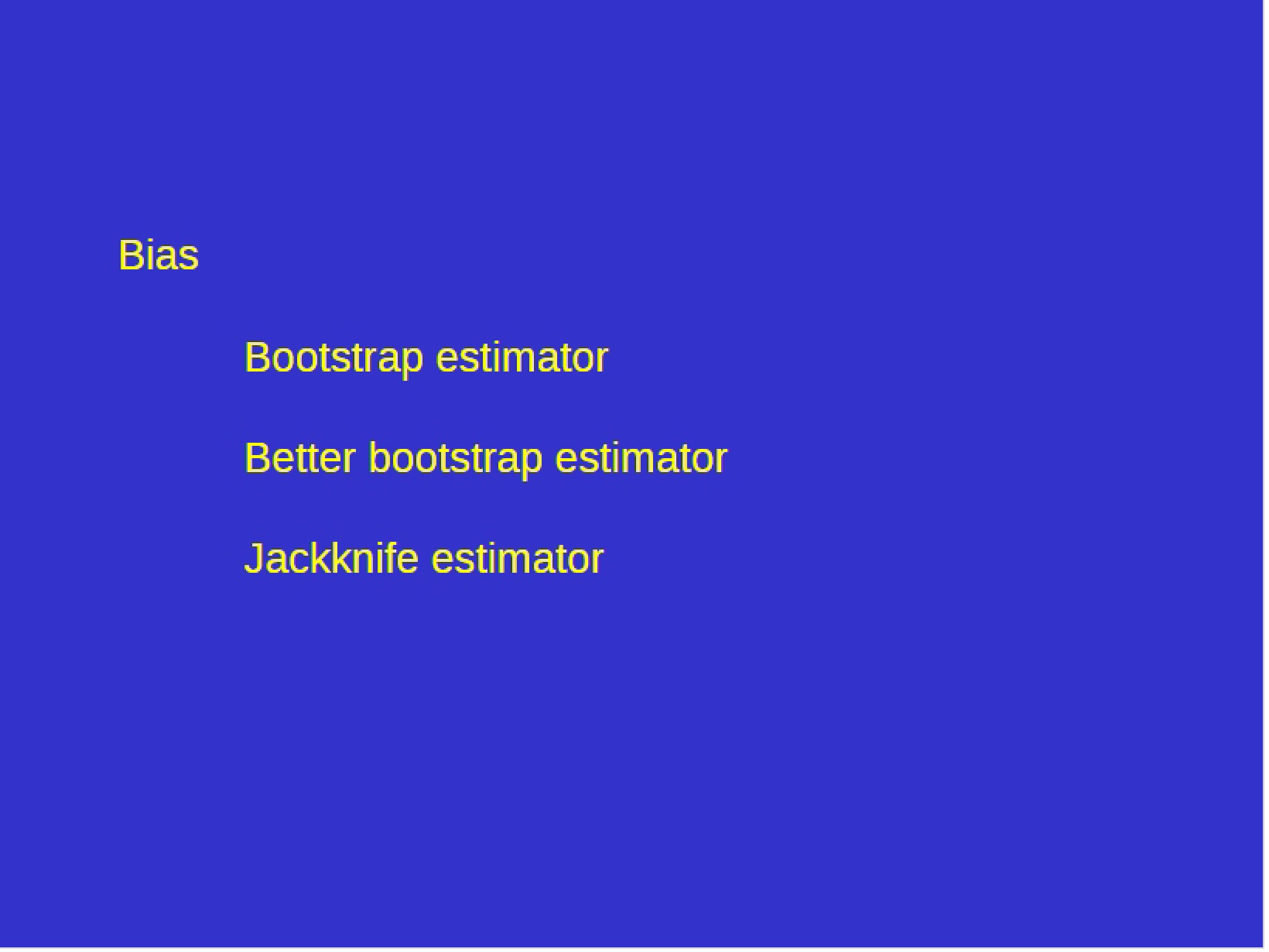 Bootstrapping Lecture 4