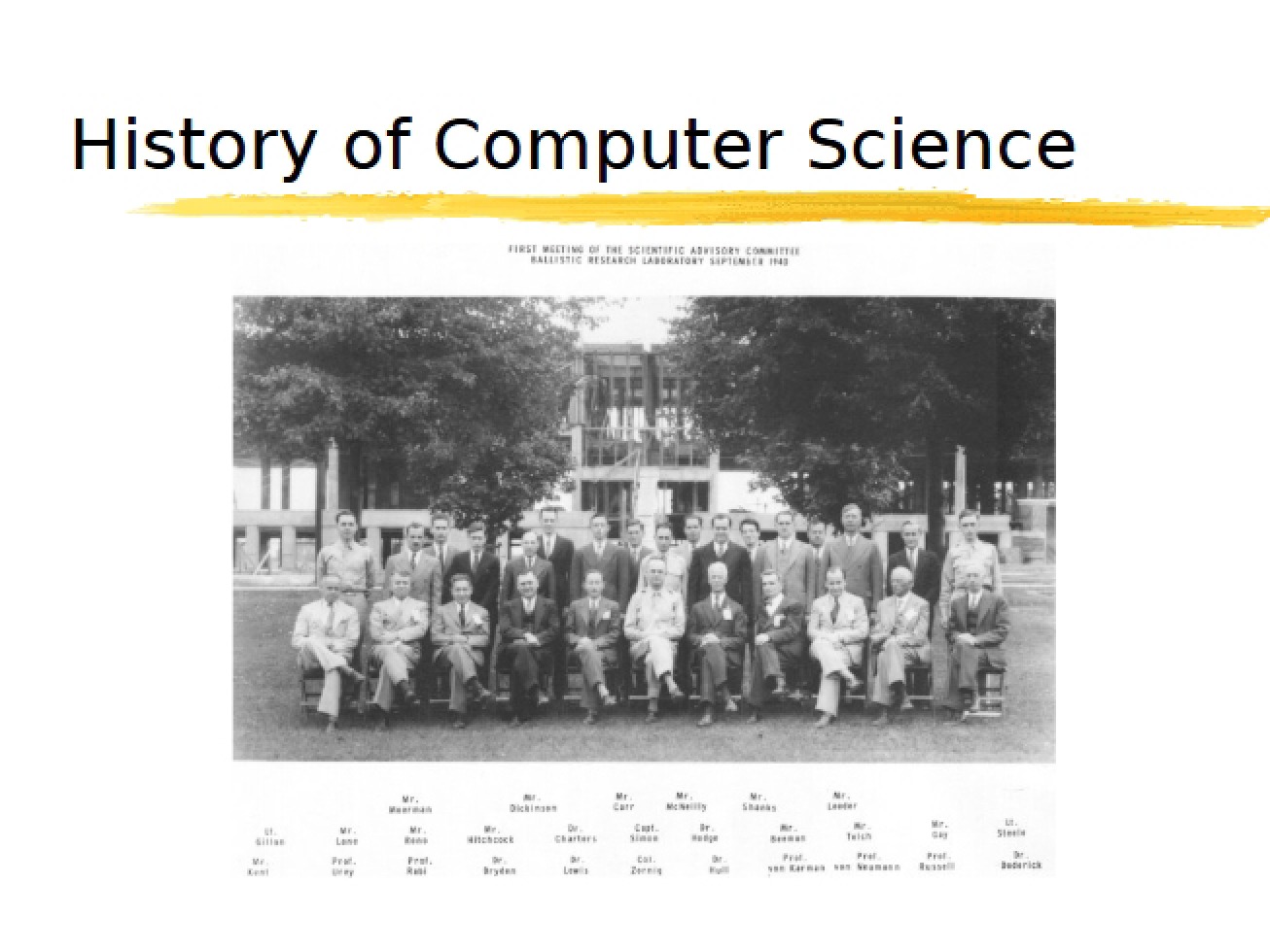 History of CS