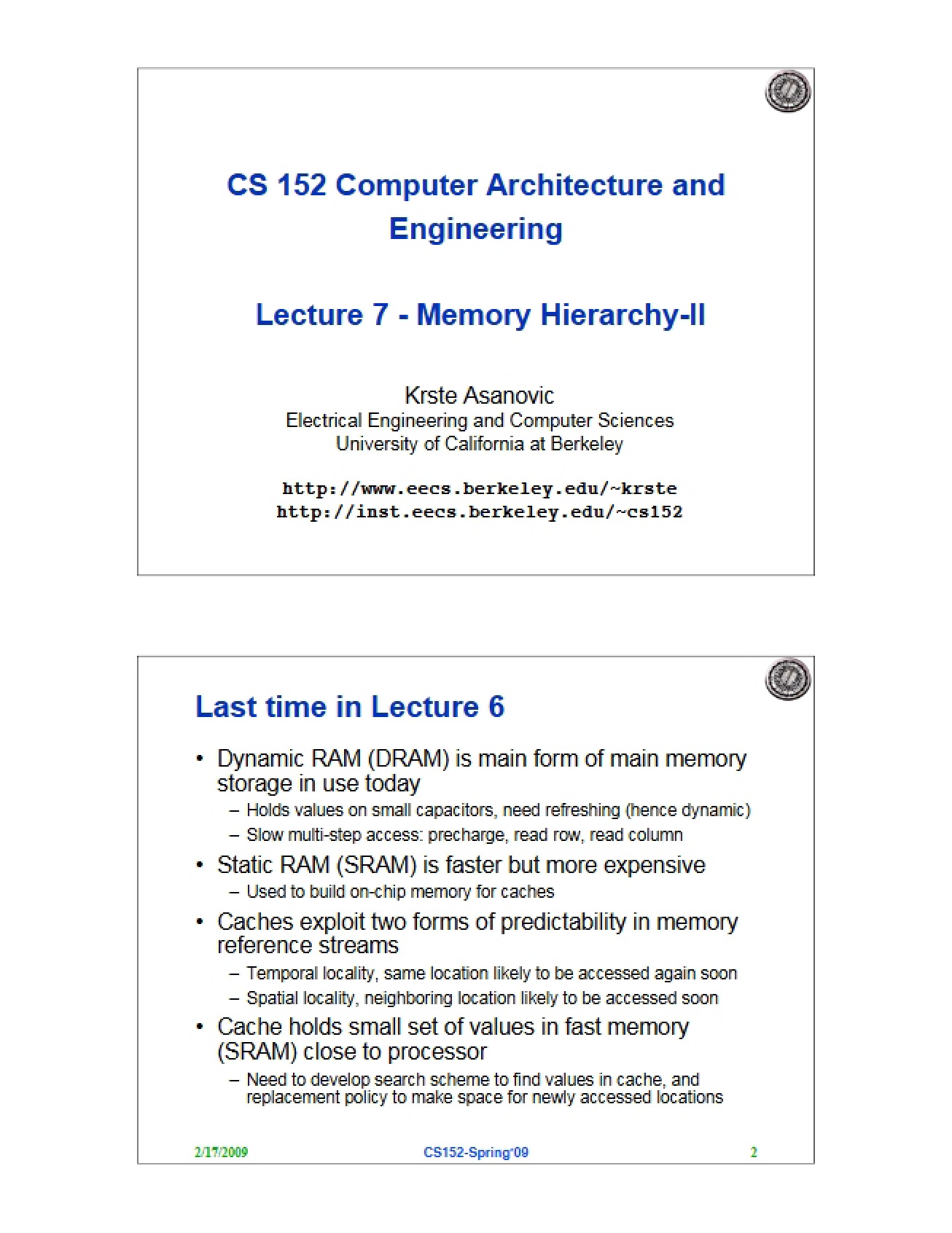 Memory Hierarchy Part 2