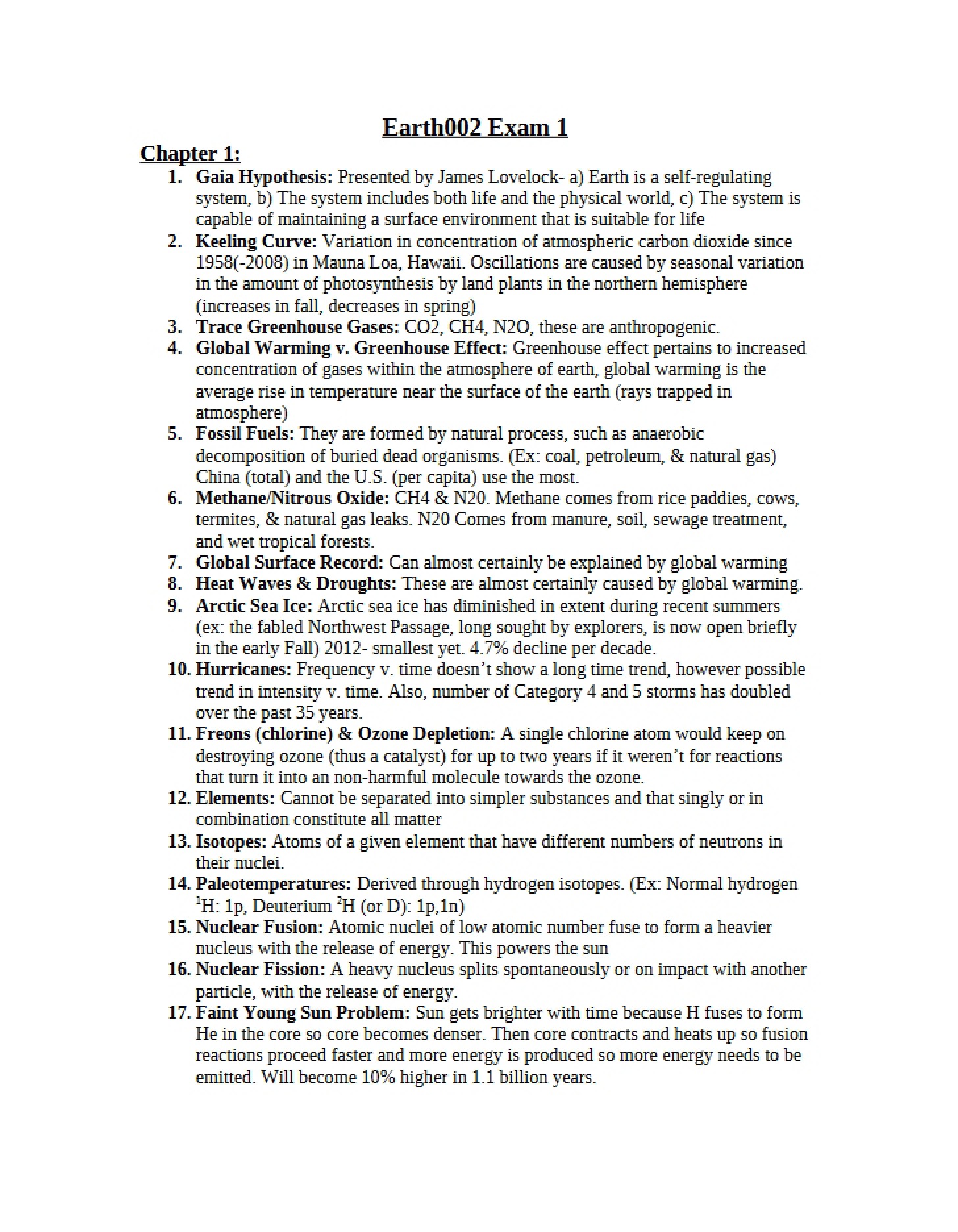 First Exam