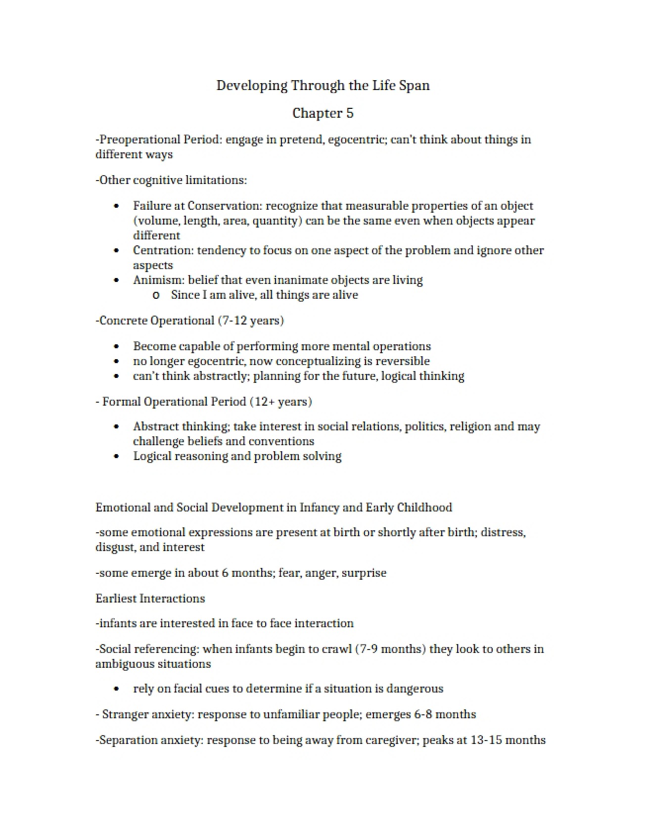 Life Span Development