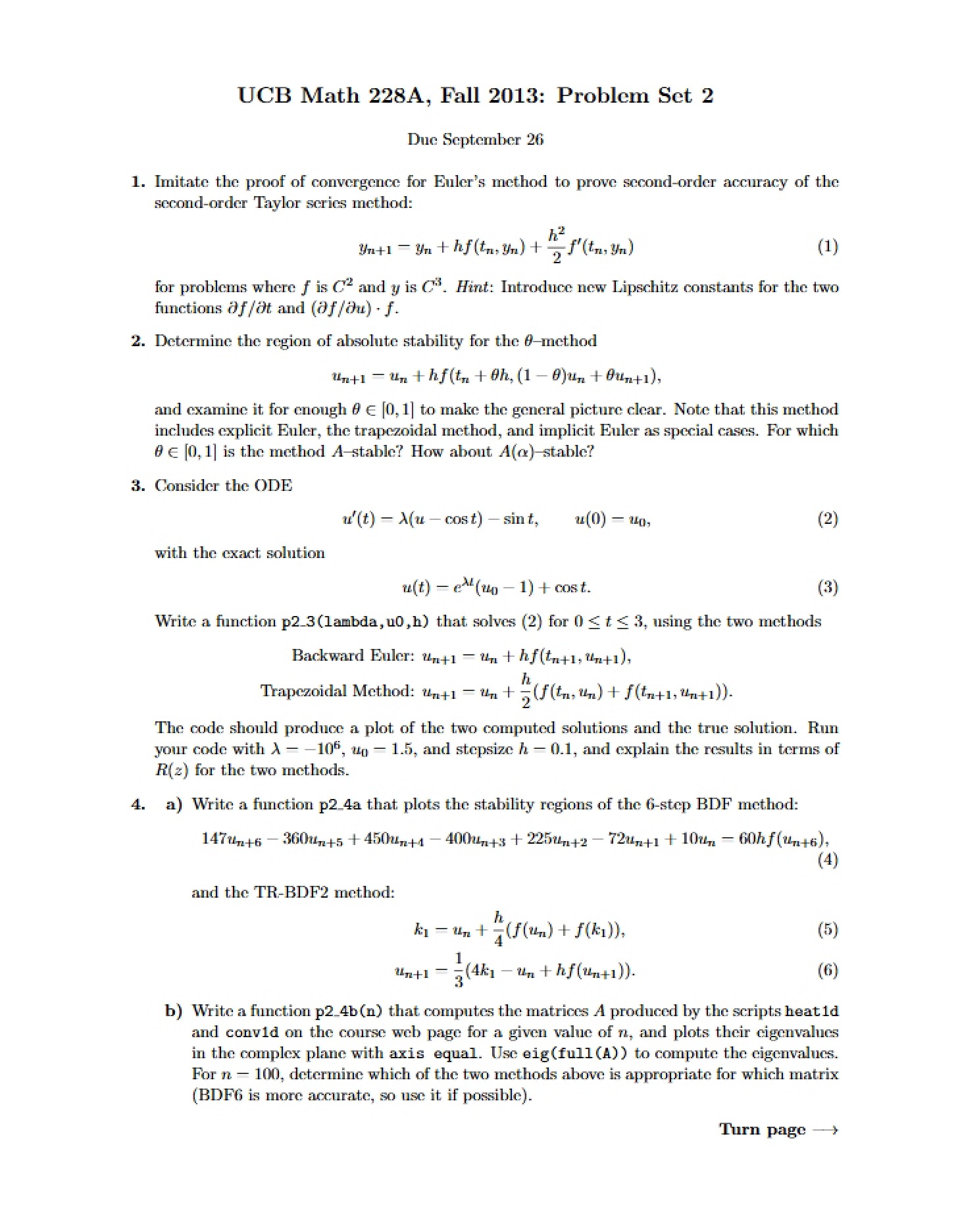 Problem Set 2 Math 228A