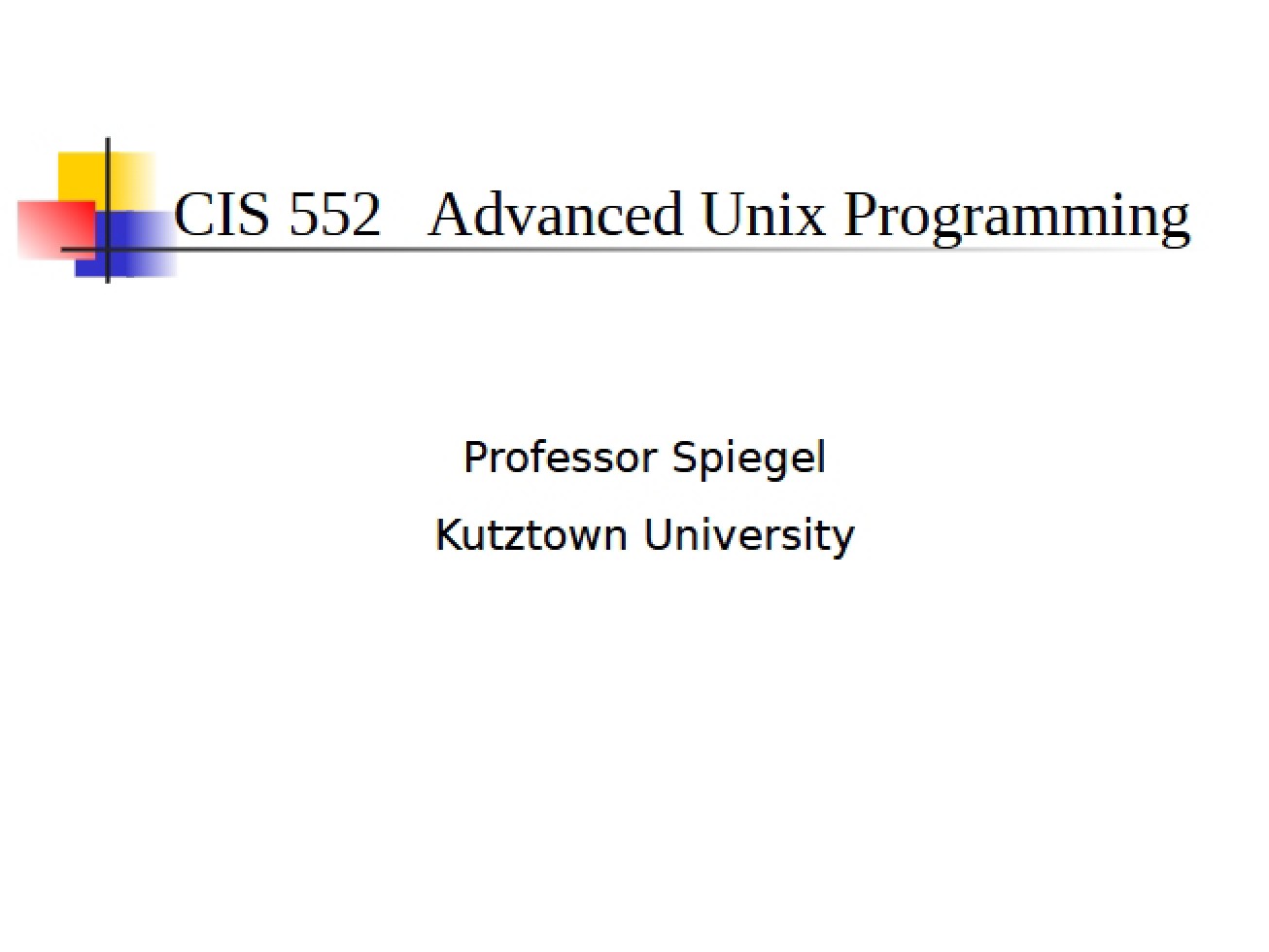 Core Concepts of Advanced Unix Programming