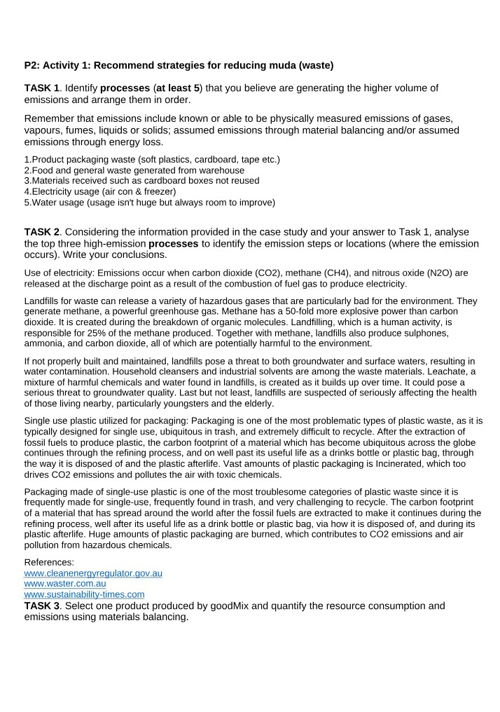 Sustainability Strategies - Reducing Waste Emissions