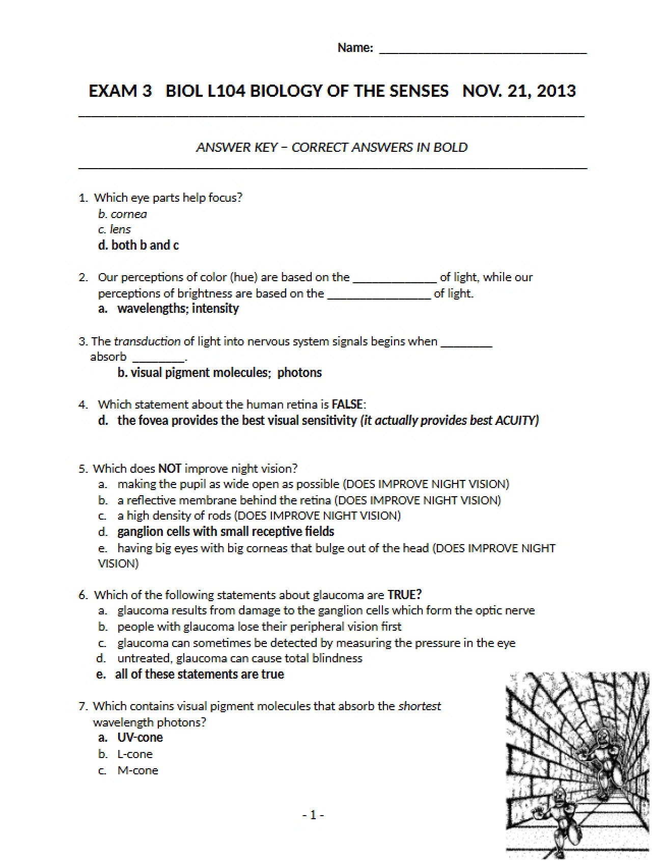 Fall 2013 Exam 3 Key (Version 1)