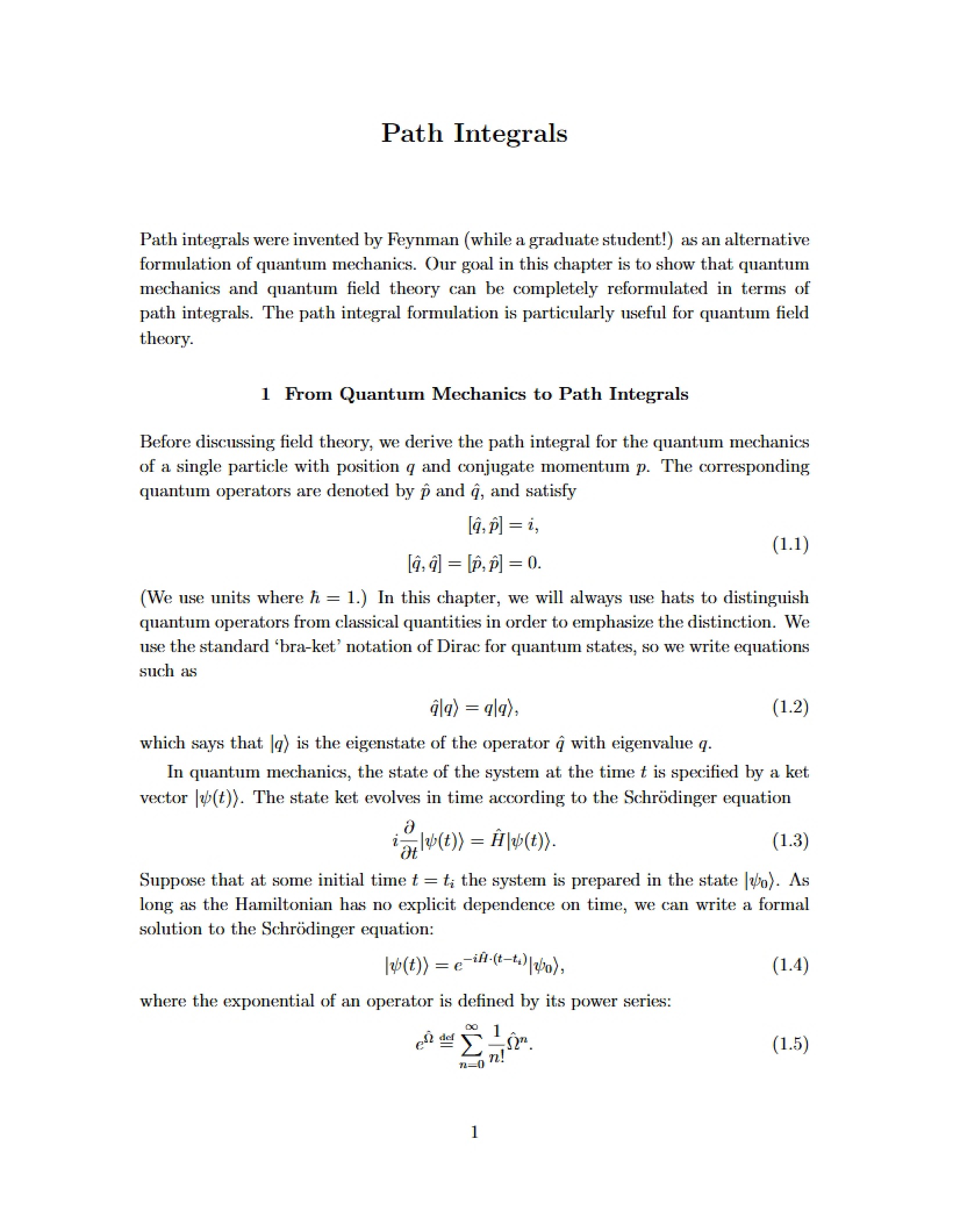 Integrals of Path