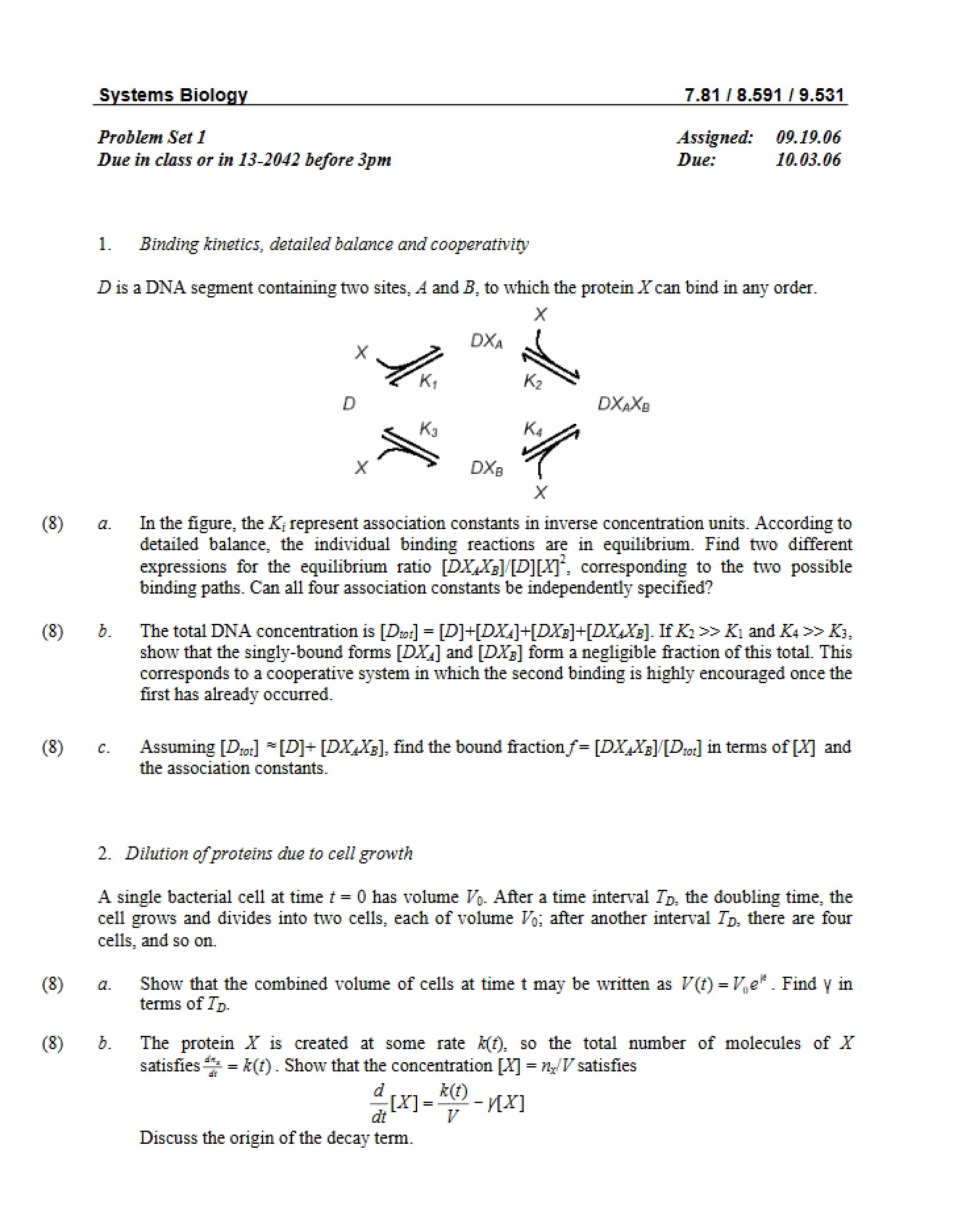 First Problem Set
