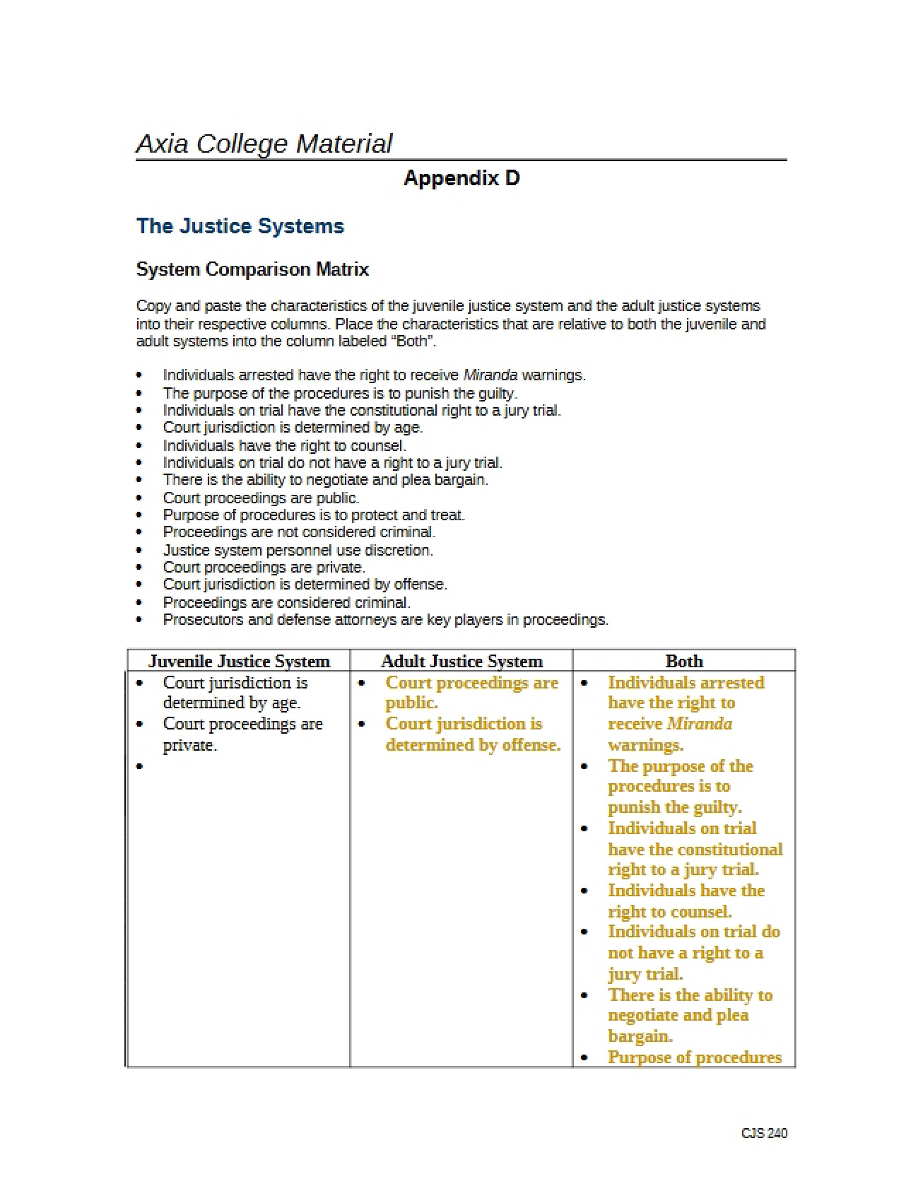 Systems of Justice
