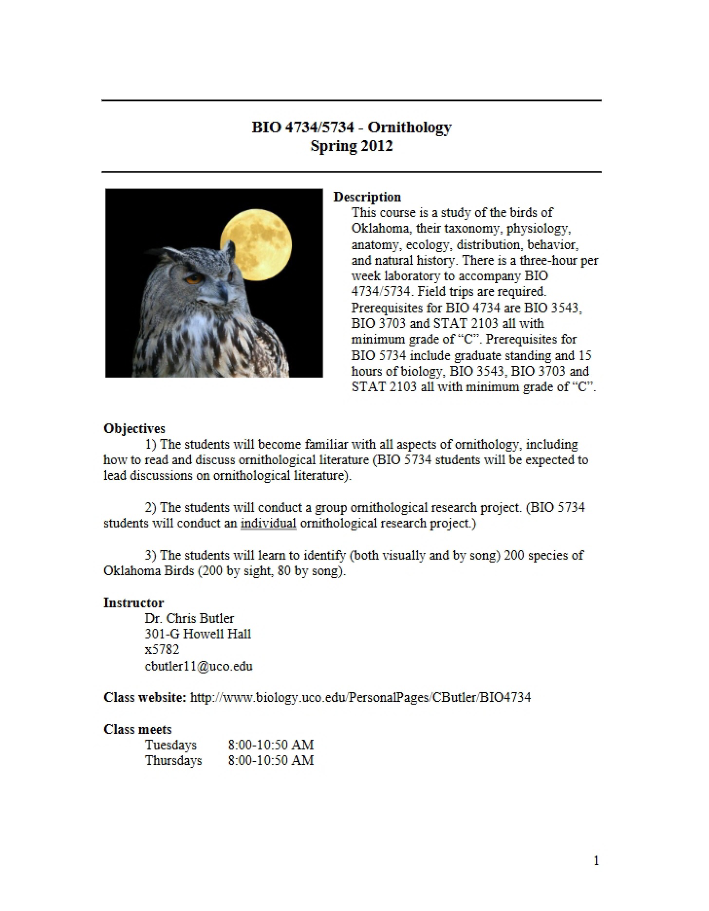 Course Syllabus