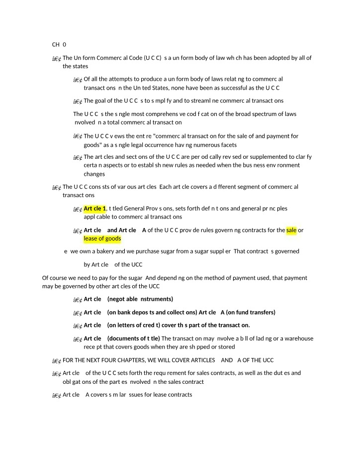 The Uniform Commercial Code (UCC) and Its Impact
