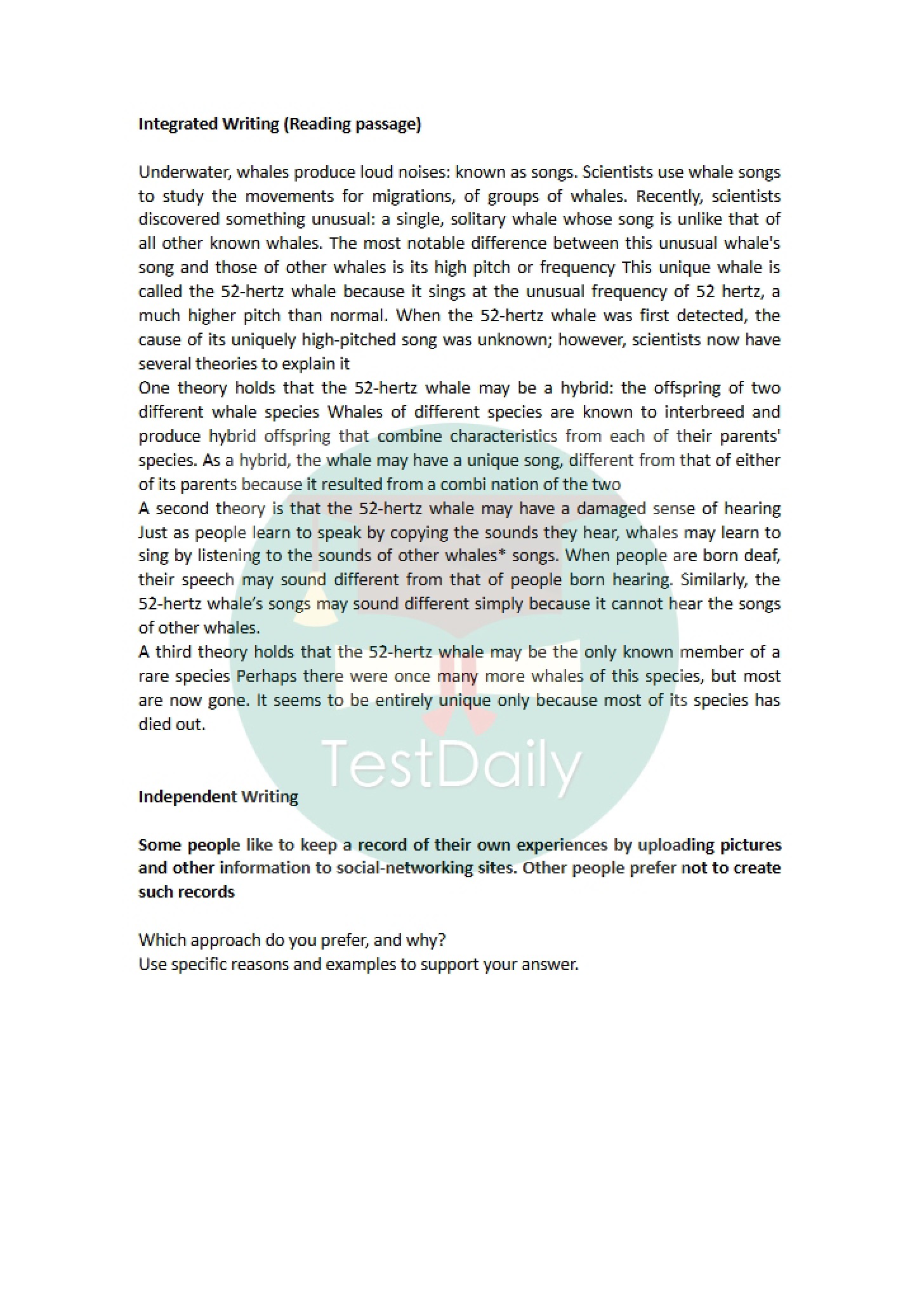 Writing Module TPO 56