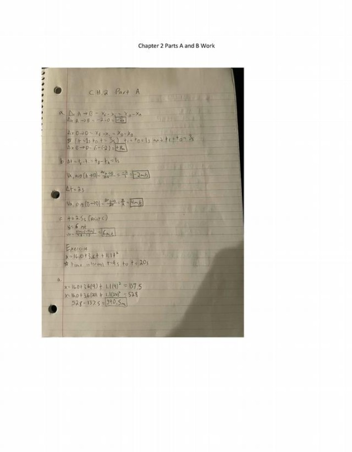Work - Chapter 2 Parts A and B
