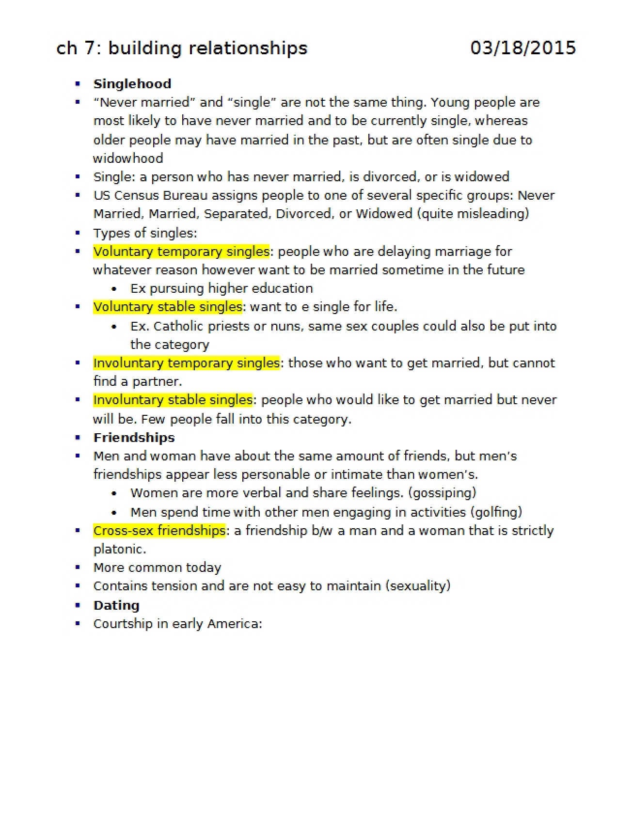 Methods for Building Interpersonal Relationships