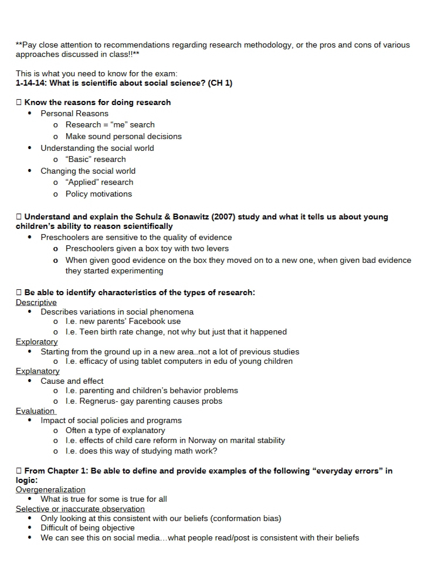 Class Materials