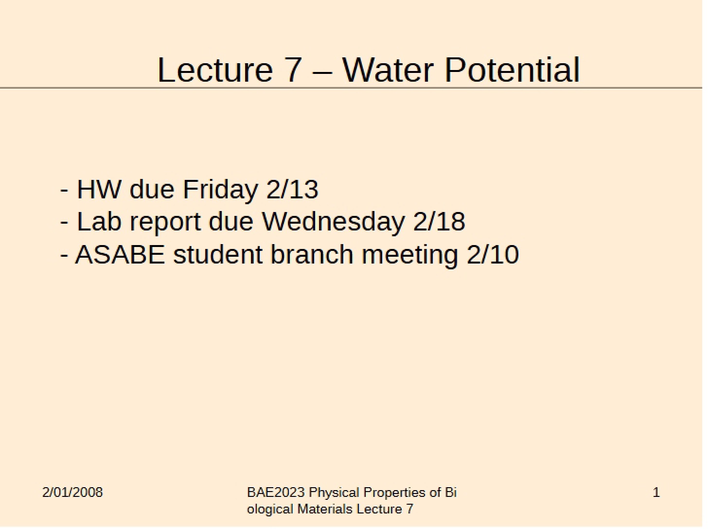 Water Potential Principles