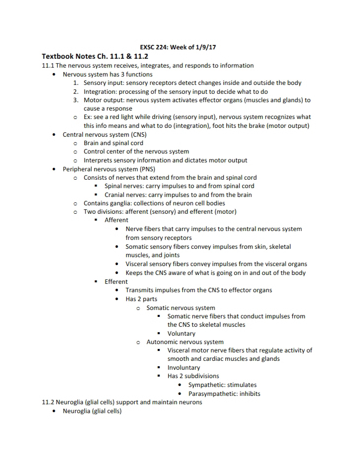 Notes for Week One