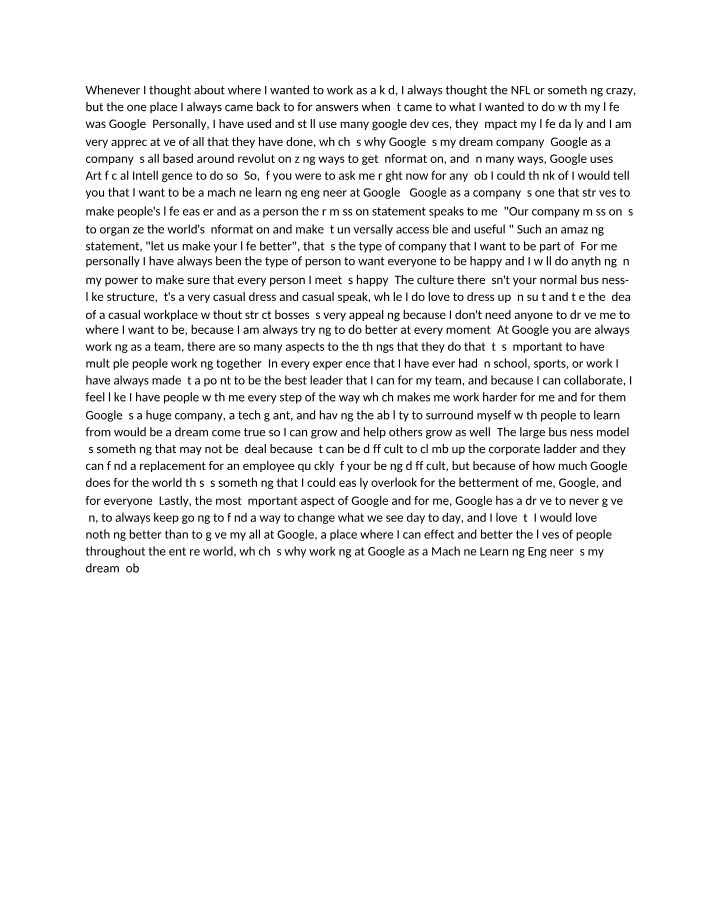 My Dream Job - Machine Learning Engineer at Google