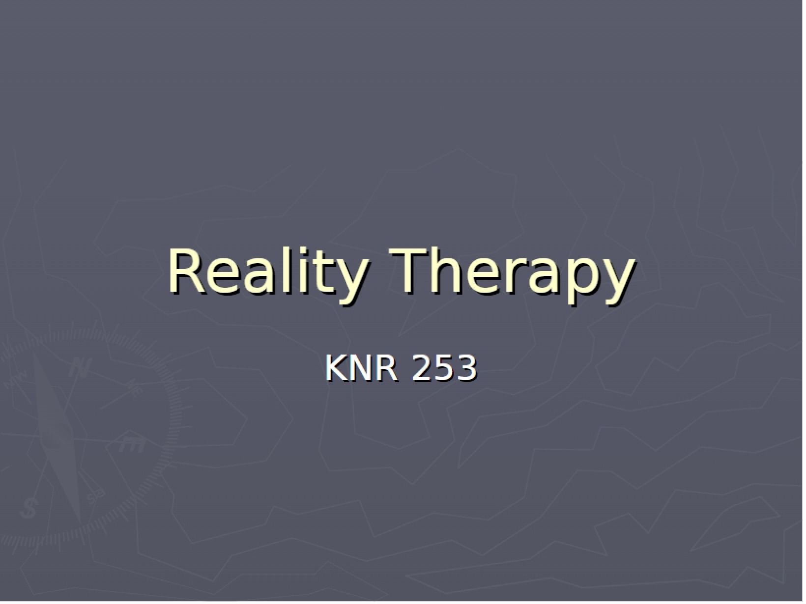 Therapy Based on Reality