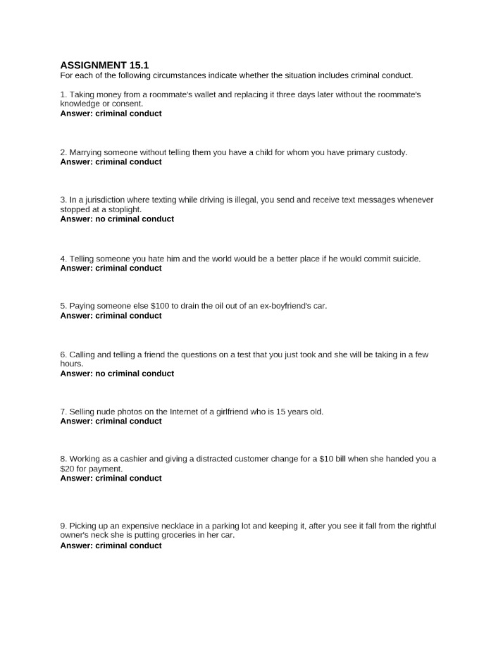 15.1 Assignment