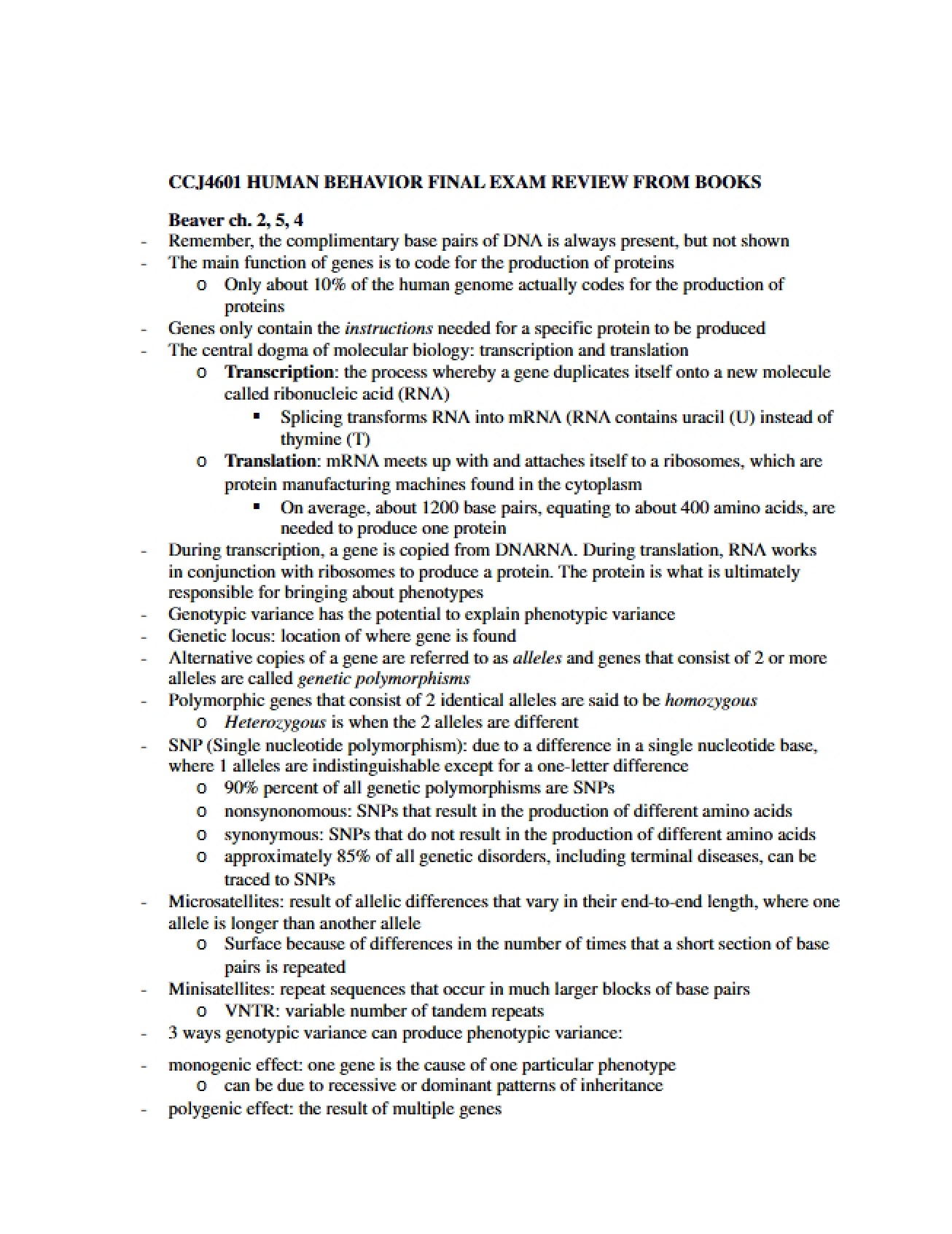 Book Material for Final Exam Review
