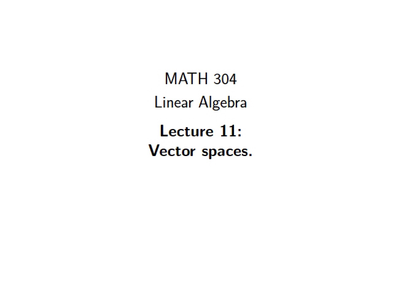 Lecture Two, Part One (Web)