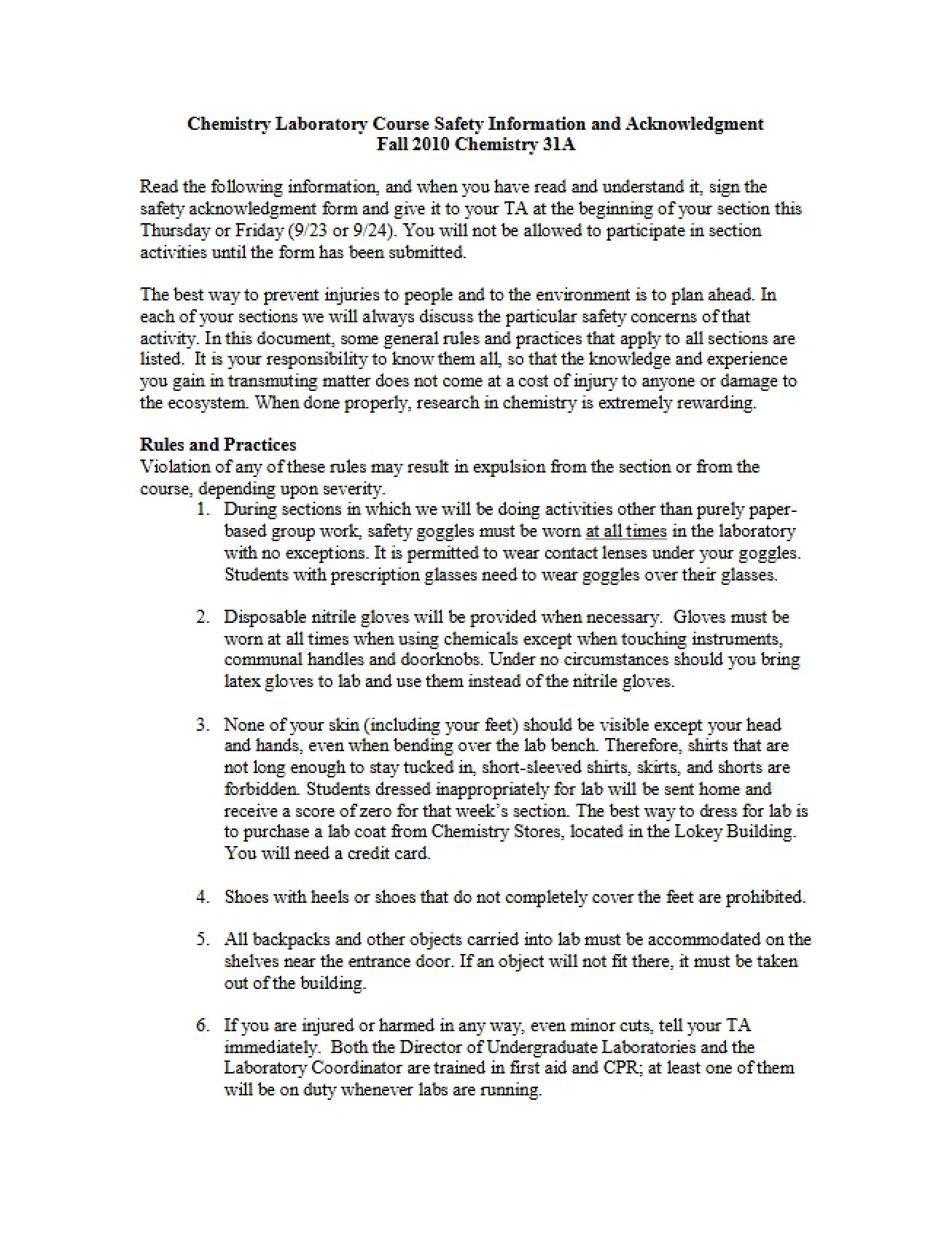 Chemical Principles I Study Notes