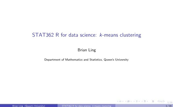 Practical Guide to k-means Clustering