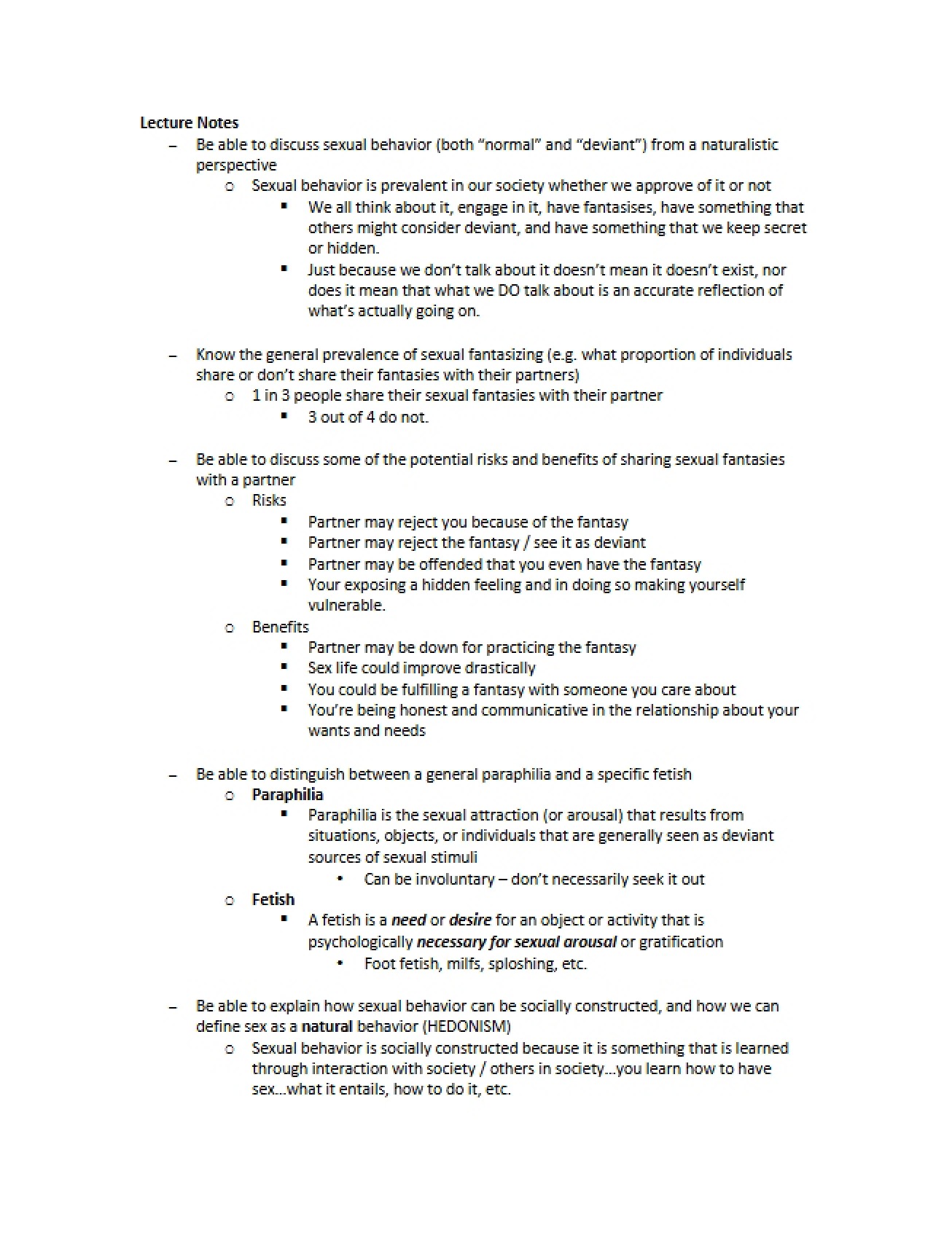 Notes on Deviance