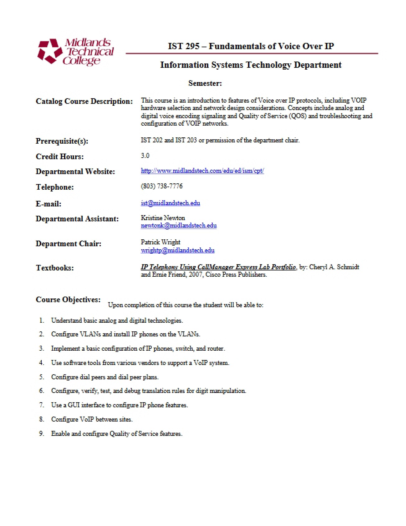 Voice Over IP Fundamentals