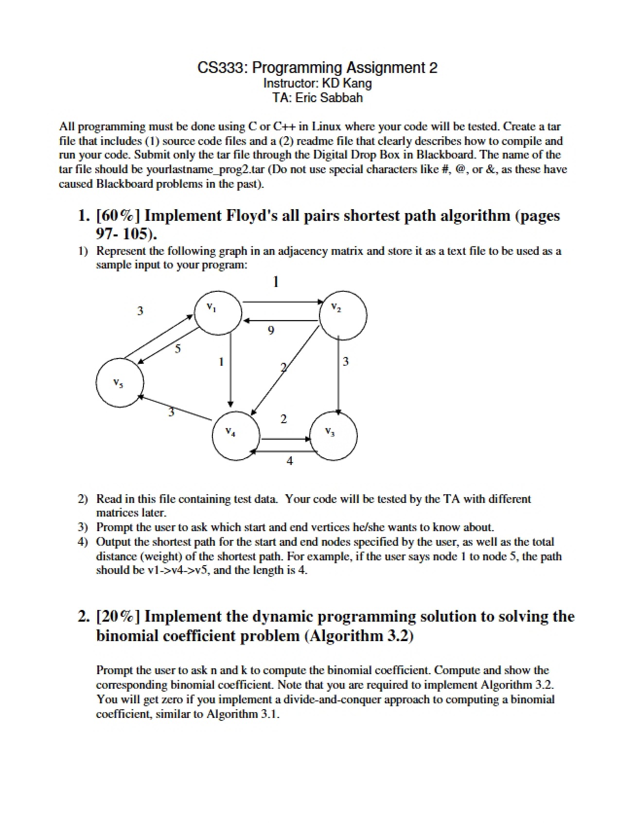 Second Programming Task