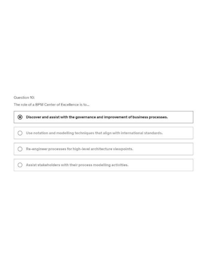 The Role of a BPM Center of Excellence in Governance